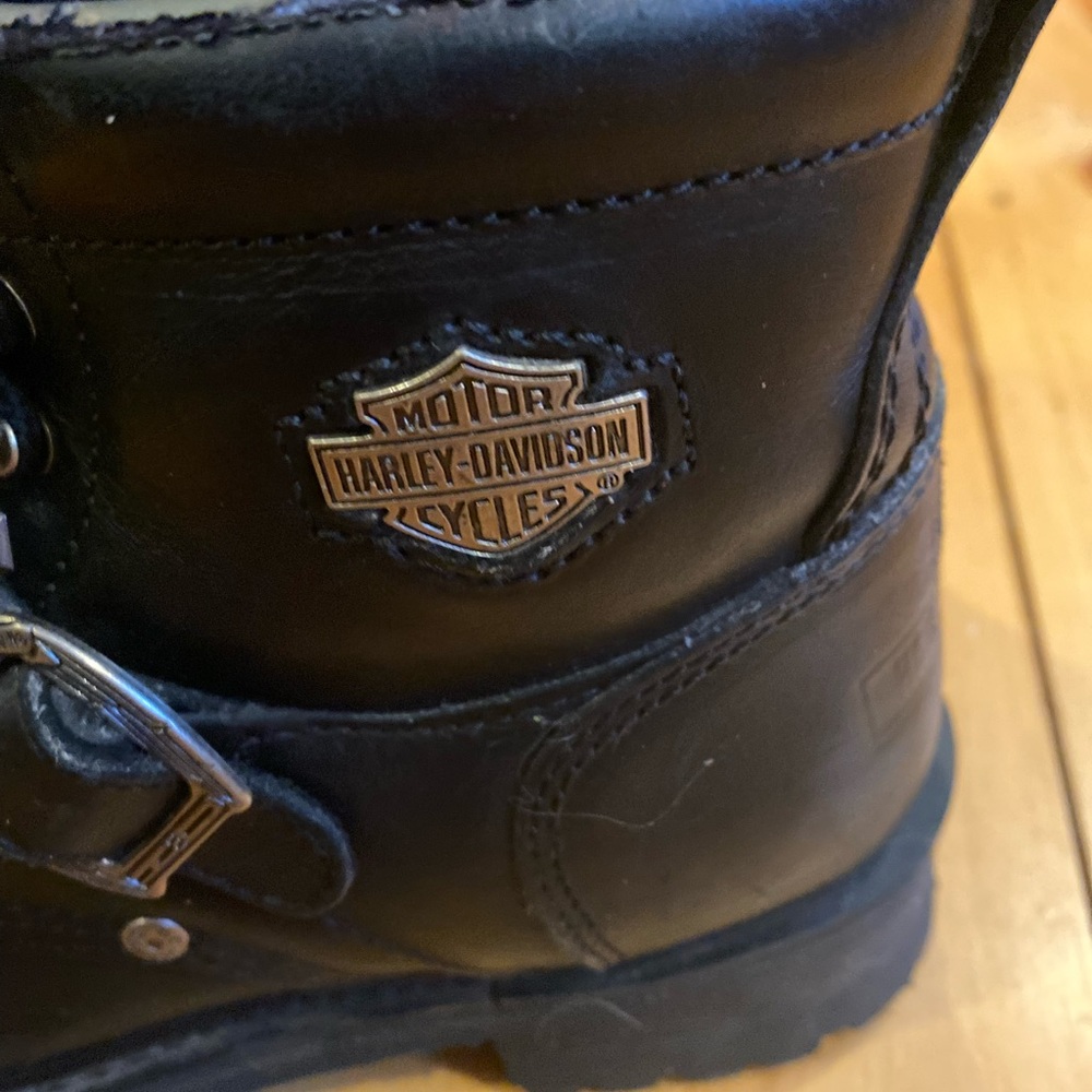 Harley Davidson steel toe lace up ankle boots - Picture 3 of 7